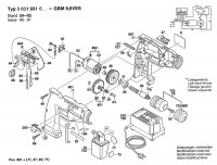 Bosch 0 601 931 627 Gbm 9,6 Ves Cordless Drill 9.6 V / Eu Spare Parts